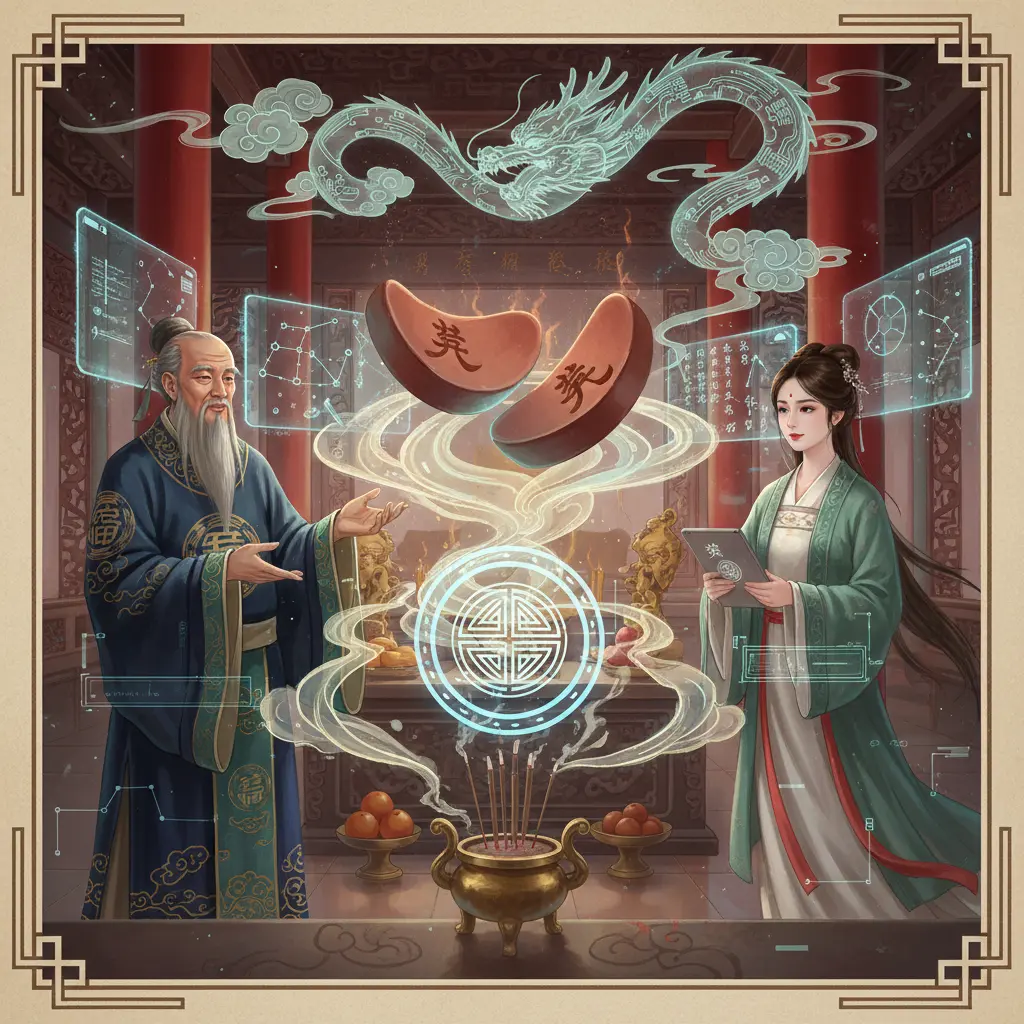 道教問神 - 笑筊