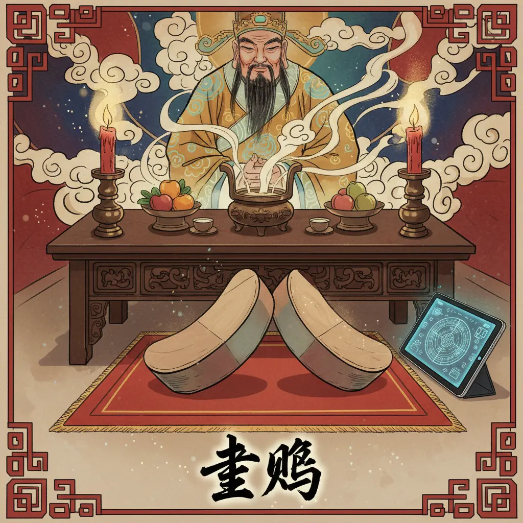 道教問神 - 聖筊